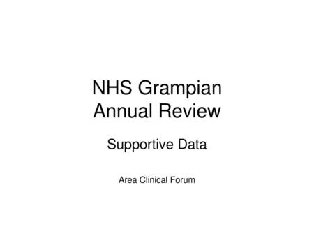 NHS Grampian Annual Review