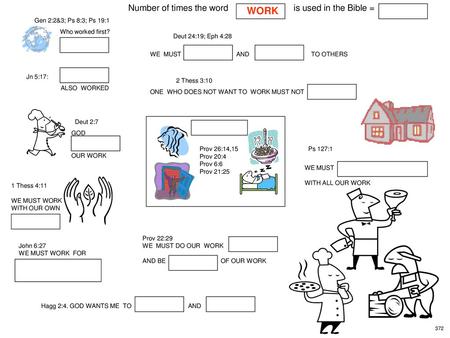 WORK Number of times the word is used in the Bible = Work : Intro