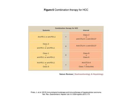 Figure 6 Combination therapy for HCC