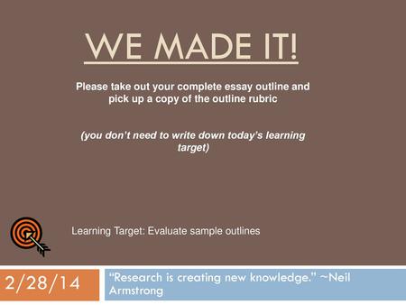 “Research is creating new knowledge.” ~Neil Armstrong