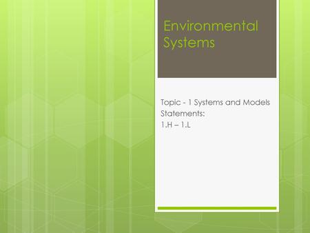 Environmental Systems