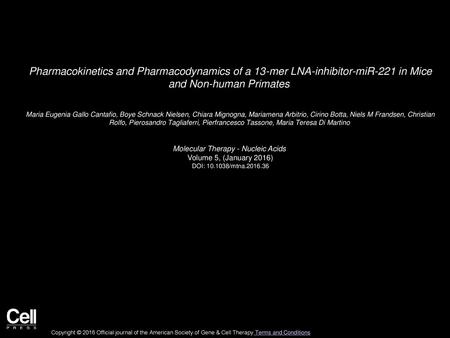 Molecular Therapy - Nucleic Acids