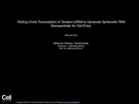 Molecular Therapy - Nucleic Acids