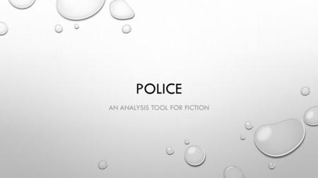 An analysis tool for fiction