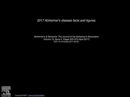 2017 Alzheimer's disease facts and figures