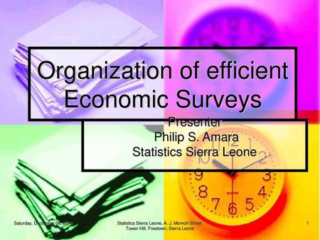 Organization of efficient Economic Surveys