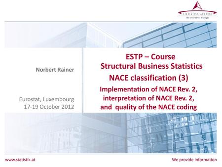 ESTP – Course Structural Business Statistics