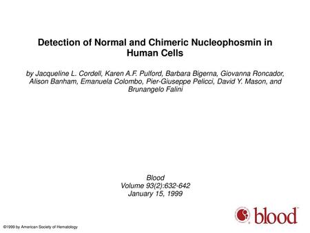 Detection of Normal and Chimeric Nucleophosmin in Human Cells