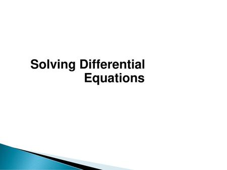 Solving Differential Equations