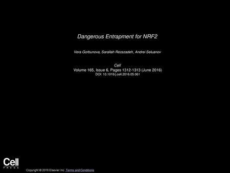 Dangerous Entrapment for NRF2