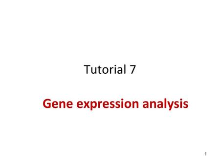 Gene expression analysis