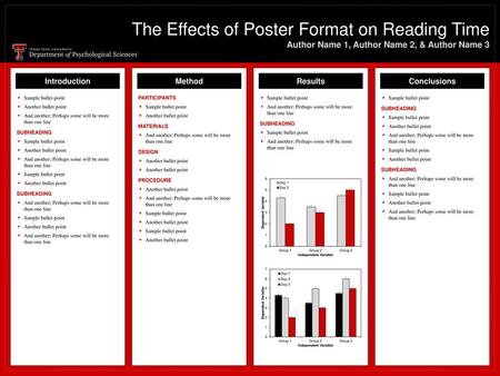 The Effects of Poster Format on Reading Time