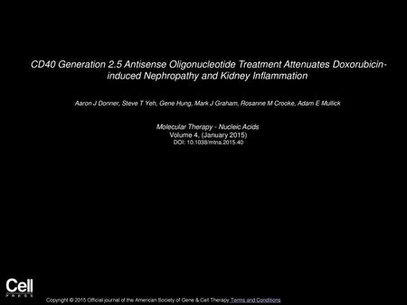 Molecular Therapy - Nucleic Acids