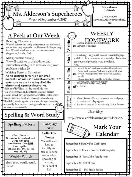 Ms. Alderson’s Superheroes Science/Social Studies