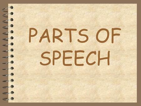 PARTS OF SPEECH.