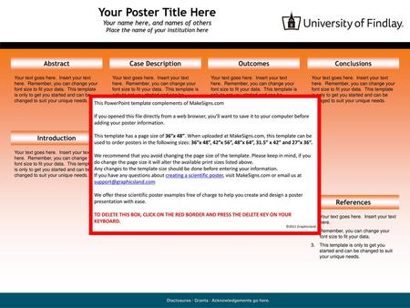 Disclosures / Grants / Acknowledgements go here.