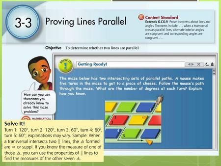 3-3 Proving Lines Parallel