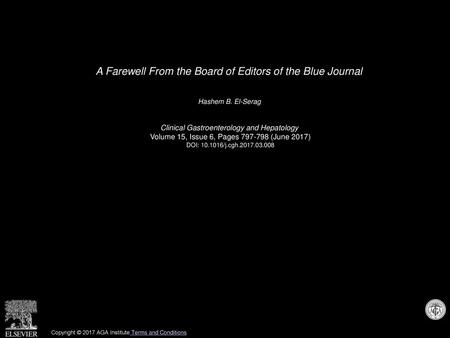 A Farewell From the Board of Editors of the Blue Journal