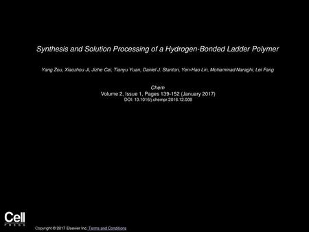 Synthesis and Solution Processing of a Hydrogen-Bonded Ladder Polymer