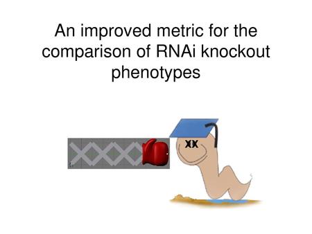 An improved metric for the comparison of RNAi knockout phenotypes