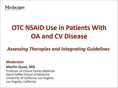 OTC NSAID Use in Patients With OA and CV Disease