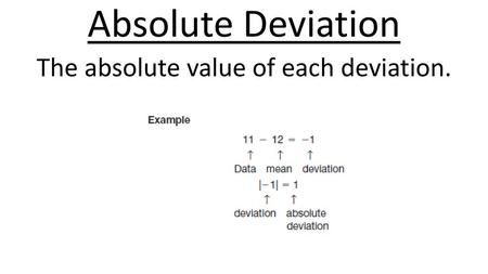 The absolute value of each deviation.