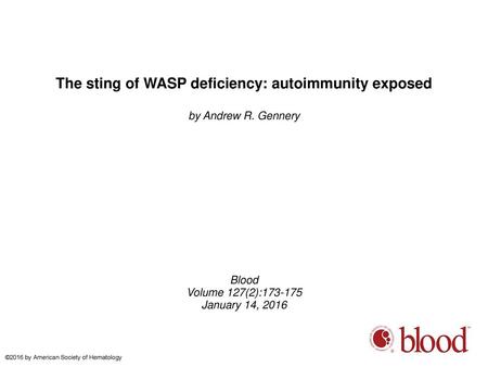 The sting of WASP deficiency: autoimmunity exposed