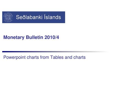 Powerpoint charts from Tables and charts