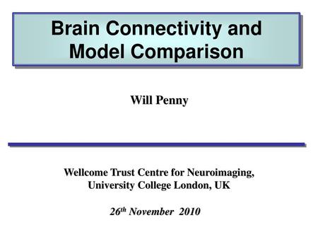 Brain Connectivity and Model Comparison