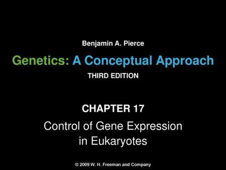 Genetics: A Conceptual Approach © 2009 W. H. Freeman and Company