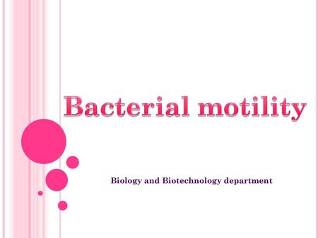 Biology and Biotechnology department