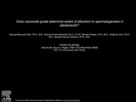 Marcos Mitsuyoshi Mori, Ph. D. , M. D. , Ricardo Pimenta Bertolla, Ph