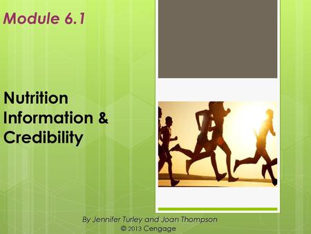 Nutrition Information & Credibility