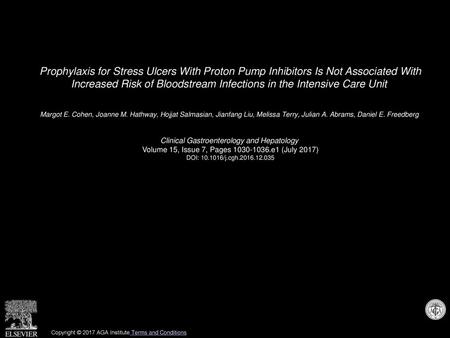 Prophylaxis for Stress Ulcers With Proton Pump Inhibitors Is Not Associated With Increased Risk of Bloodstream Infections in the Intensive Care Unit 