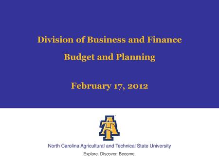 Division of Business and Finance