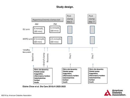 Study design. Study design. Each subject with or without type 2 diabetes participated in euglycemic and hypoglycemic clamp visits separated by 4–8 weeks.