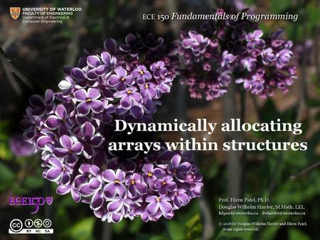 Dynamically allocating arrays within structures