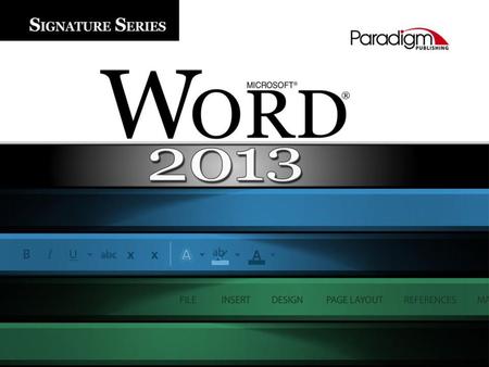 Word offers a number of features to help you streamline the formatting of documents. In this chapter, you will learn how to use predesigned building blocks.