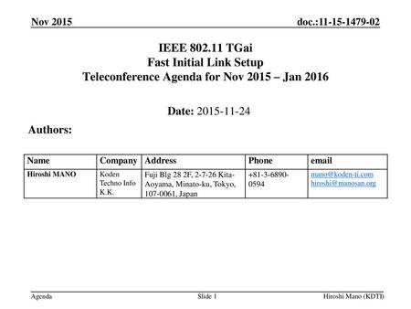 April 2009 doc.: IEEE /xxxxr0 Nov 2015