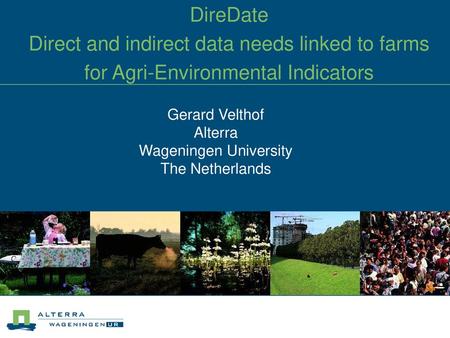 Gerard Velthof Alterra Wageningen University The Netherlands