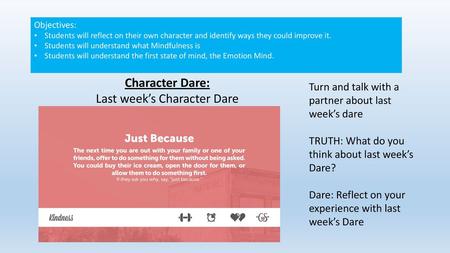 Last week’s Character Dare