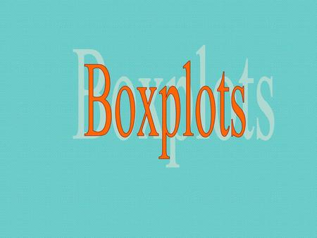 Boxplots.