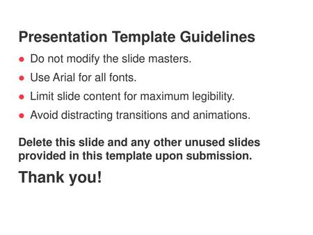 Presentation Template Guidelines