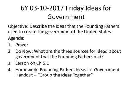 6Y Friday Ideas for Government