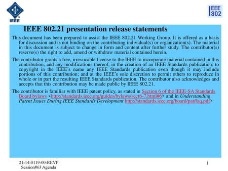 IEEE presentation release statements