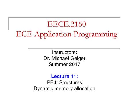 EECE.2160 ECE Application Programming