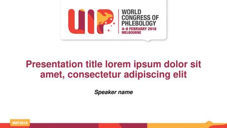 Presentation title lorem ipsum dolor sit amet, consectetur adipiscing elit Speaker name.