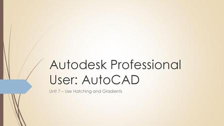 Autodesk Professional User: AutoCAD