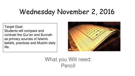 What you Will need: Pencil