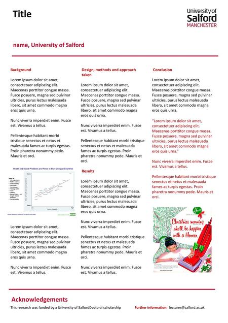 Title Acknowledgements name, University of Salford Background